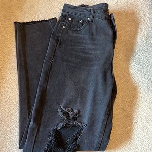 Black denim oversized